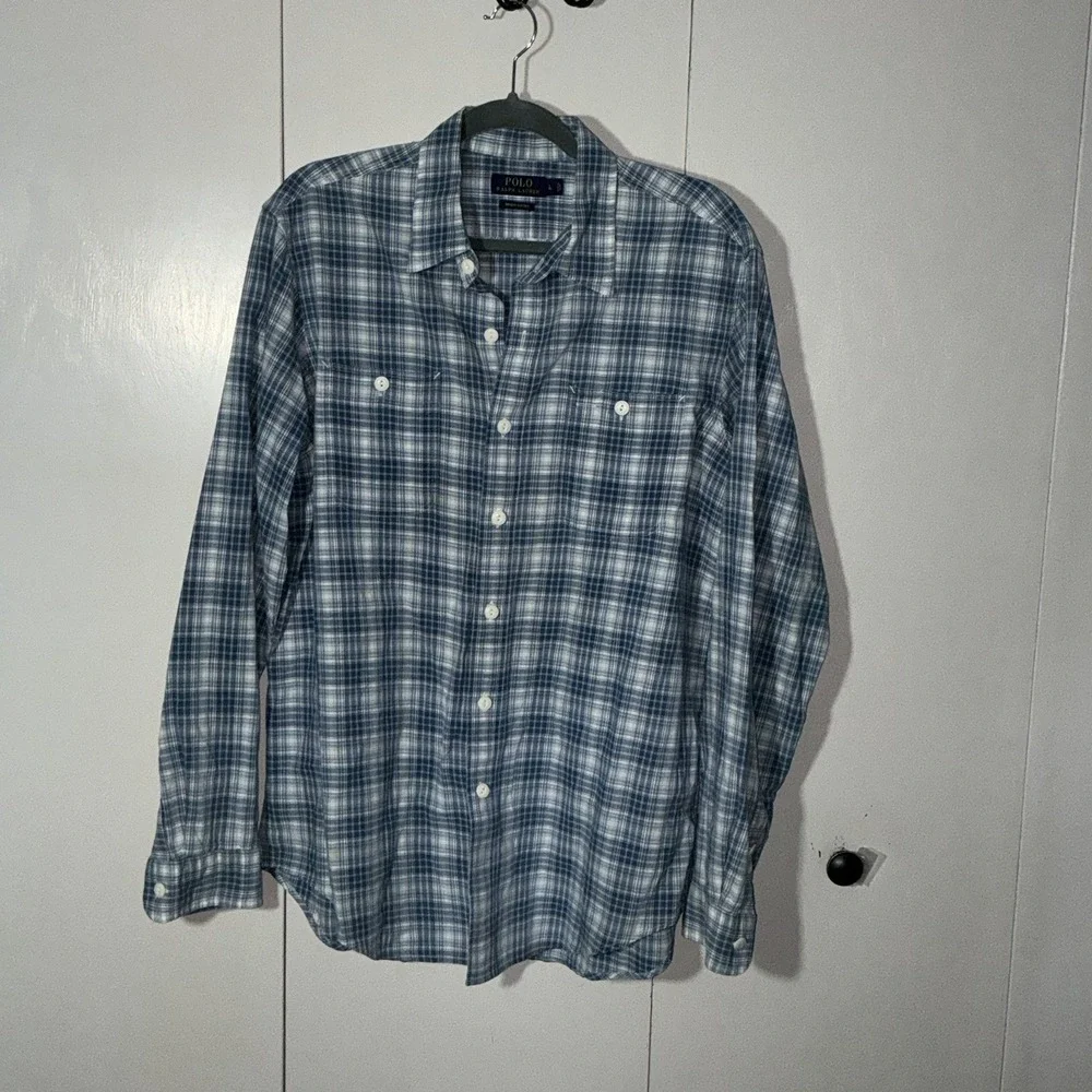 Polo Ralph Lauren Plaid Mens Large Shirt 24x29